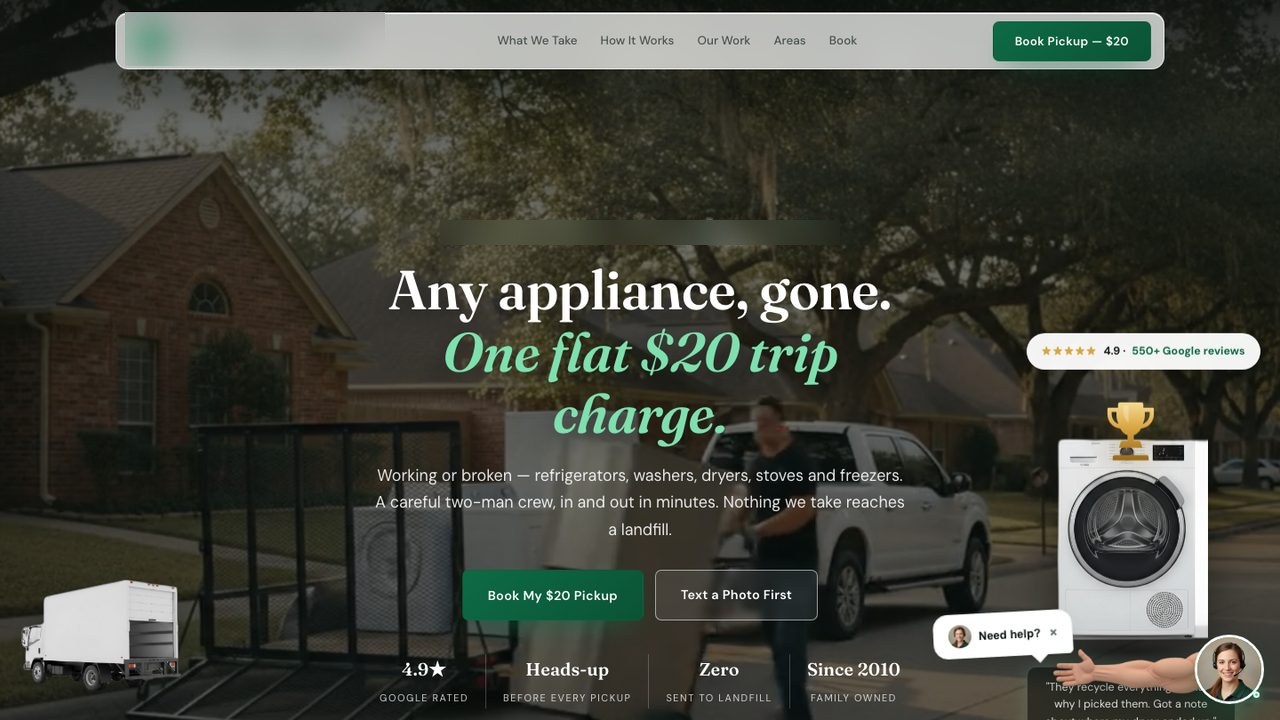 Appliance-Removal Company — screenshot