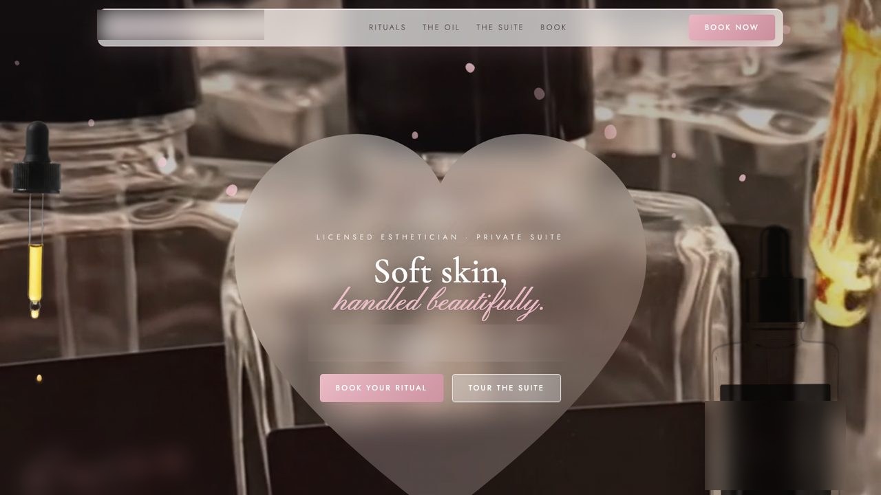 Luxury esthetics studio — website designed by Hively for a client in Ohio
